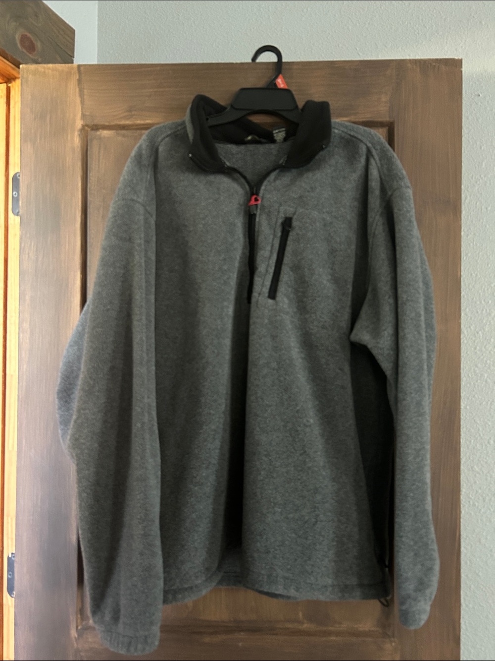 Eddie Bauer Gray Zip-Up Fleece Pullover